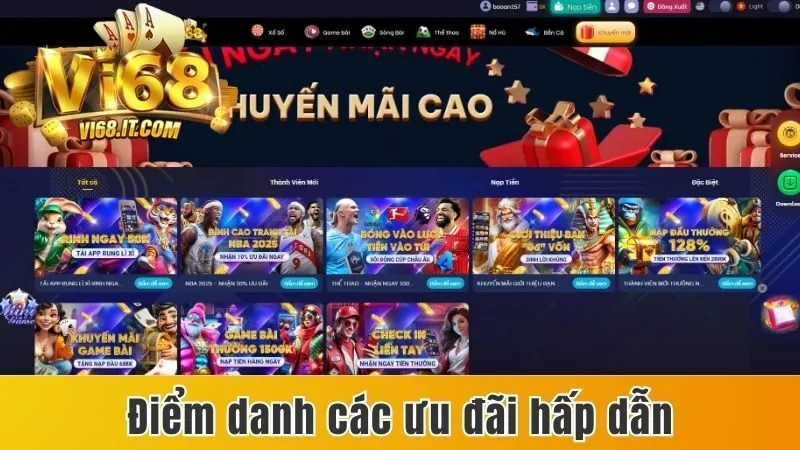 Điểm danh các ưu đãi hấp dẫn tại nhà cái