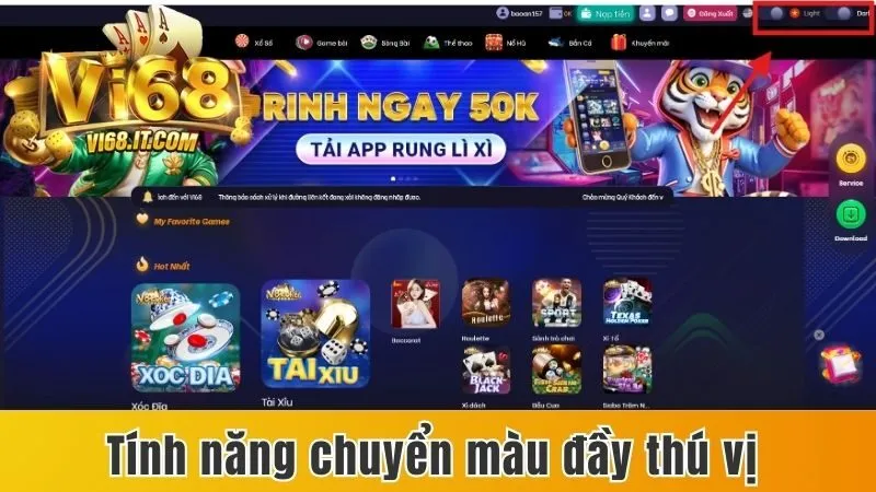Tính năng chuyển màu đầy thú vị 